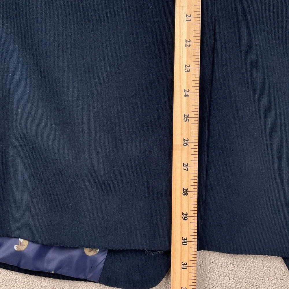 Ralph Lauren Lauren Blazer Mens‎ 50R/54 Teal Blue Corduroy Patch Preppy Academia